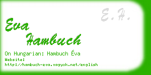 eva hambuch business card